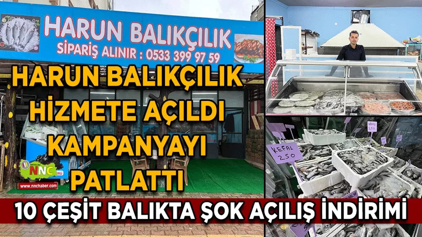 Harun Balıkçılık hizmete açıldı kampanyayı patlattı 10 çeşit balıkta şok açılış indirimi