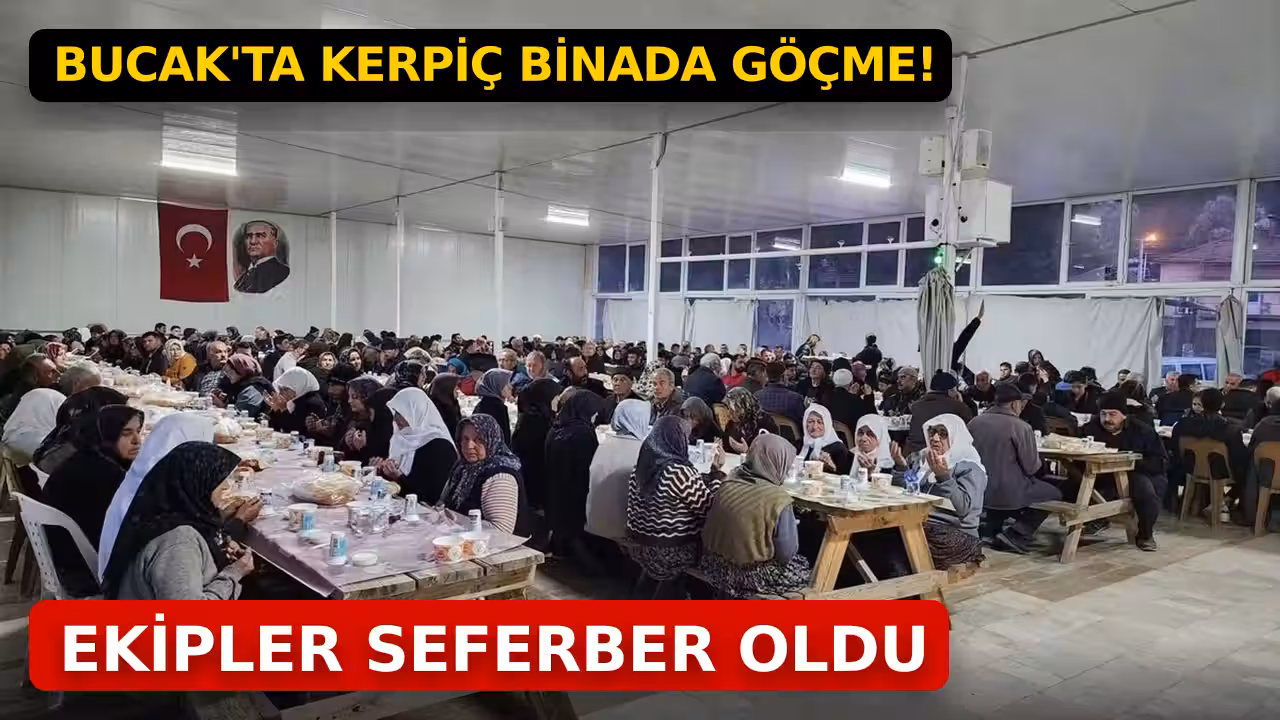 Bucak'ta kerpiç binada göçme! Ekipler seferber oldu